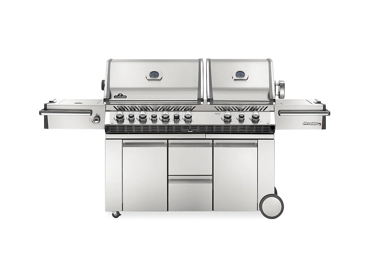 Barbecue à gaz Prestige Pro 825 4 brûleurs + 2 Sizzle Zone + brûleur arrière + fumoir - Napoleon