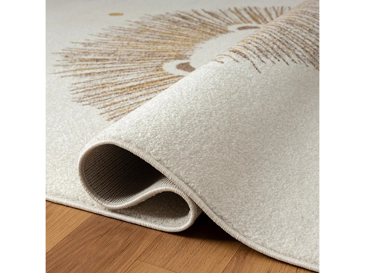 Tapis enfant 120x170 rectangle tissé crème motif animaux SWEETLION