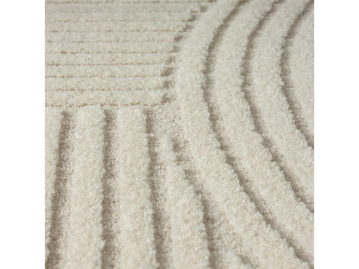 tappeto per camera da letto 120x170 tessuto rettangolo crema modello semplice LYN9 CERNAN