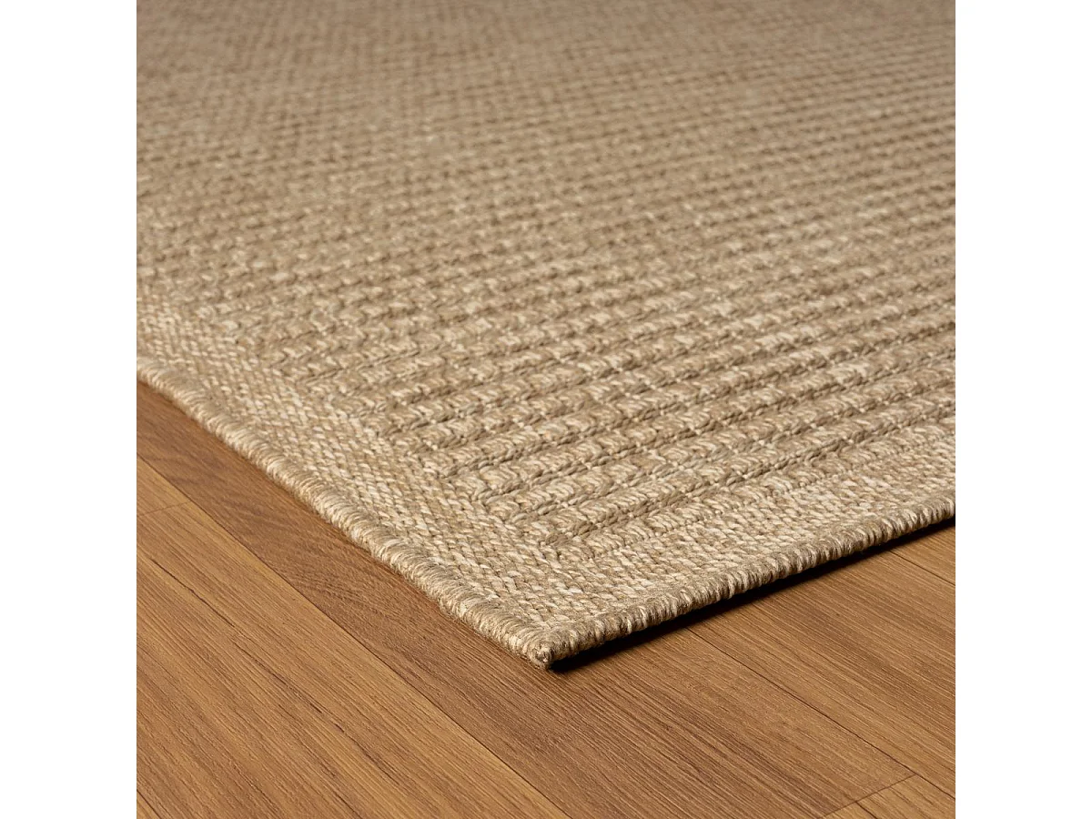 Tapis extérieur 120x170 tissé kilim marron LYN13 JUTE ART K