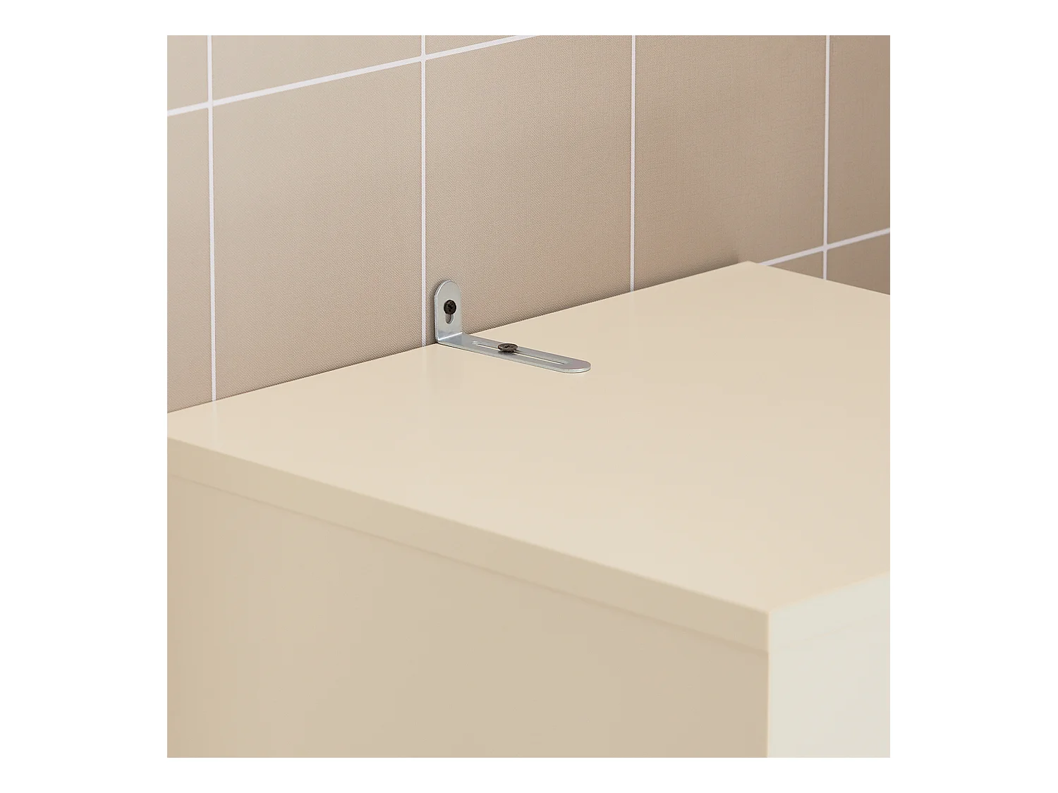 Mobile bagno salvaspazio Mobile alto con 2 ante Mobile a colonna bagno angolare Beige 35x33x170cm BZR80-MI