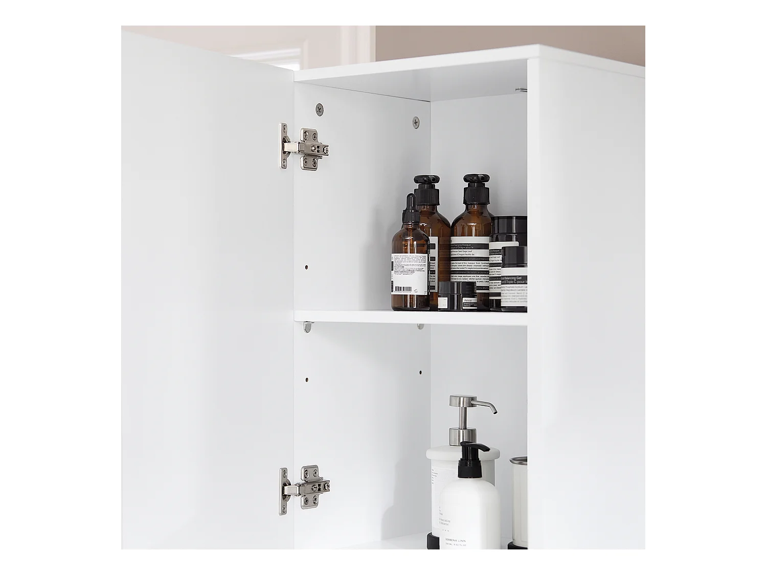 SoBuy armário alto de banheiro, armário alto para banheiro, armário de banheiro BZR91-W