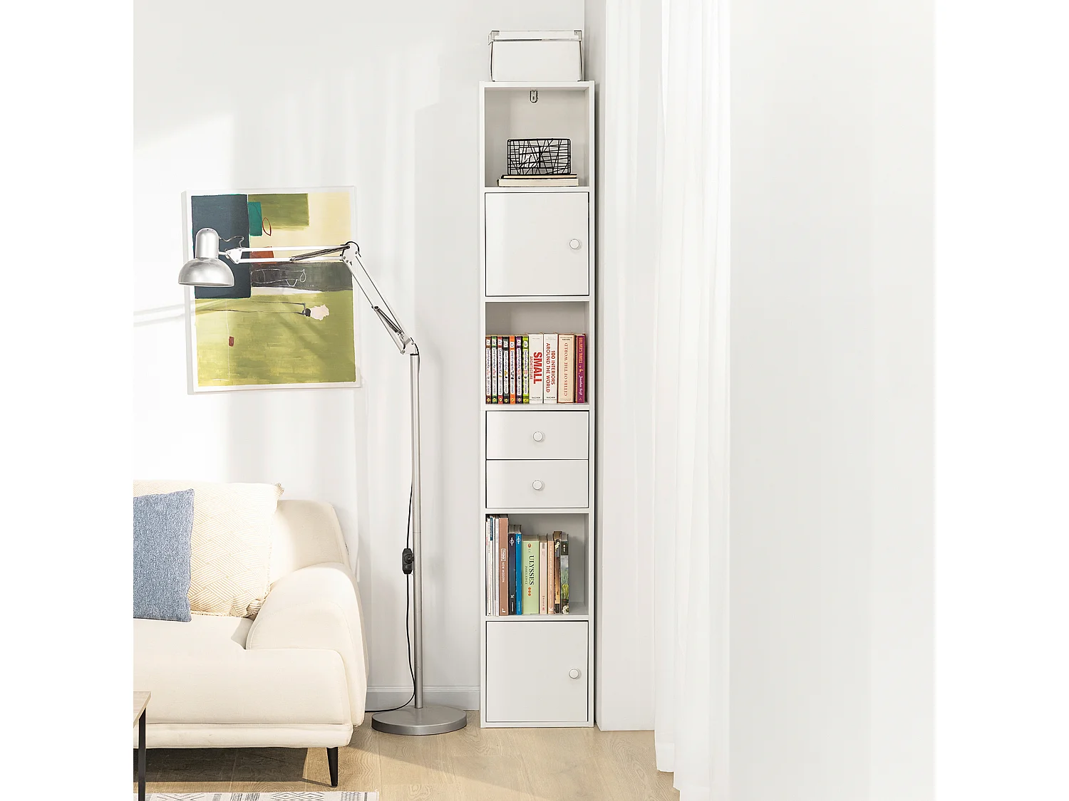 Hochschrank STR10-W 33 x 188 x 24 cm Weiß