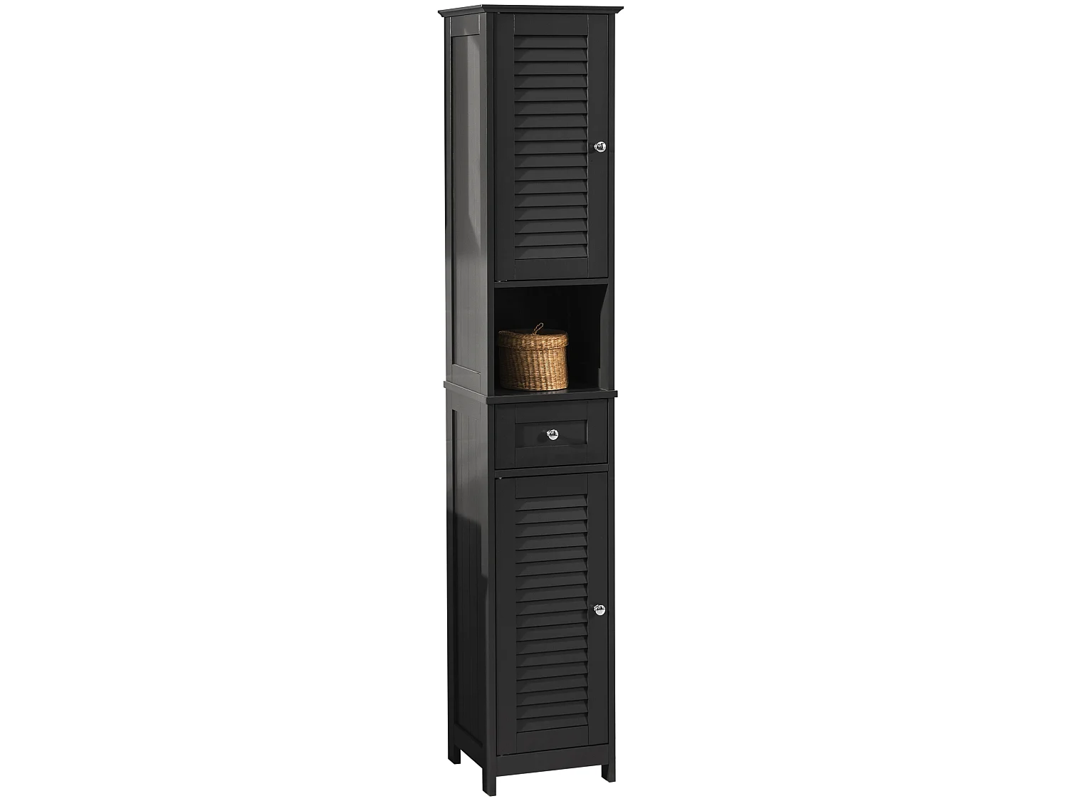 Meuble Rangement Salle De Bain Armoire Haute Meuble Colonne Placard De Rangement, Frg236-dg