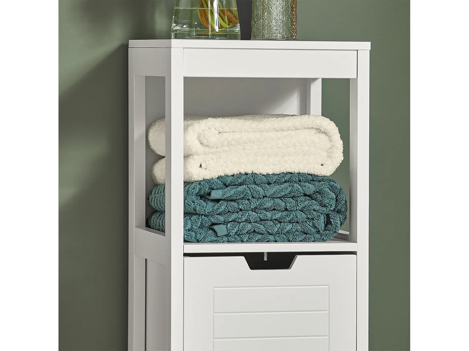 Badezimmerschrank FRG127-W 30 x 90 x 30 cm Weiß