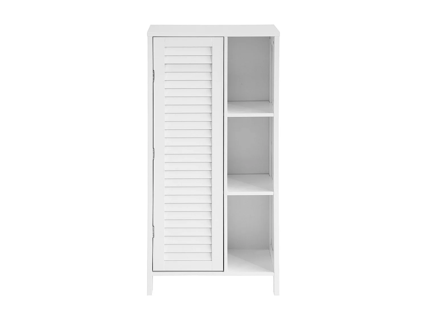 Armario con Pie Mueble Auxiliar para Baño Armario de Baño con 1 Puerta y 3 estantes Blanco 48x24x96 cm BZR39-W SoBuy ES