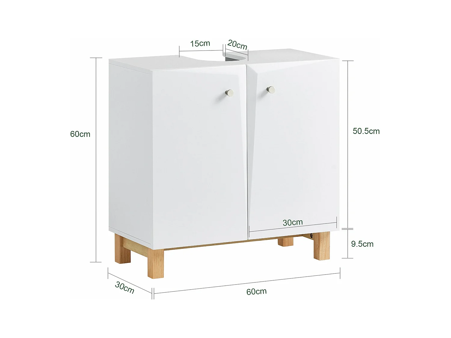 Szafka Łazienkowa pod umywalkę BZR92-W