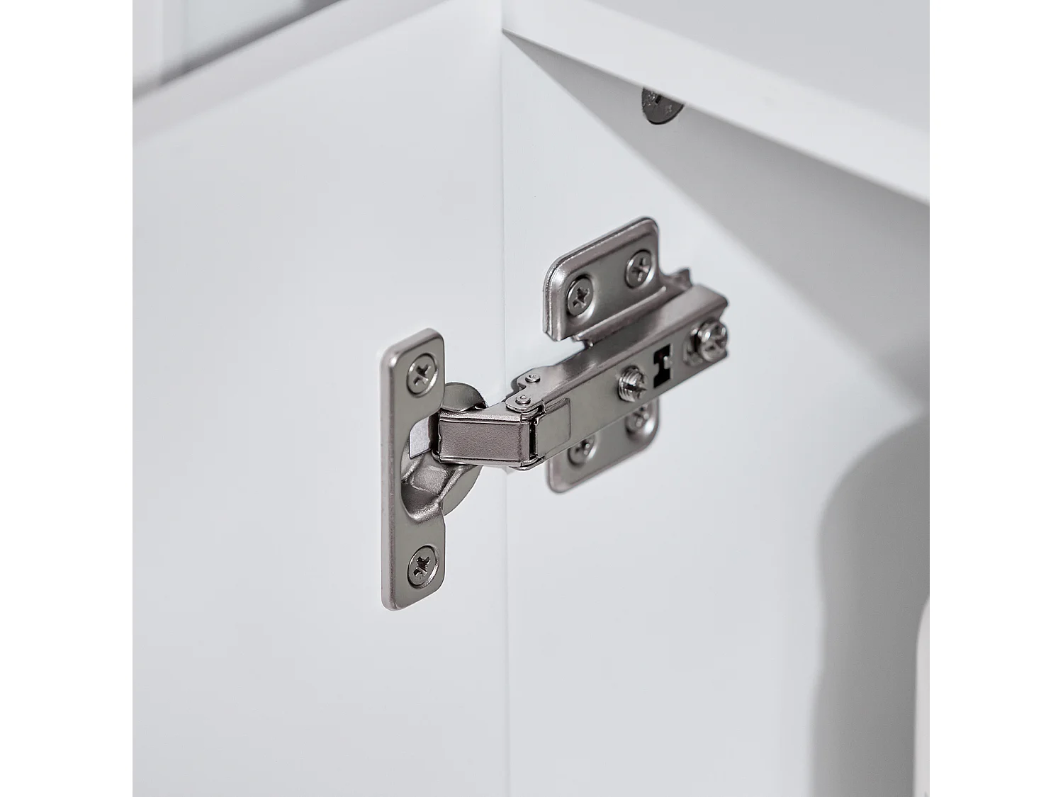 Meuble Sous Lavabo, Meuble Sous Évier, Meuble Sous Vasque Avec 2 Portes, Blanc, BZr92-w