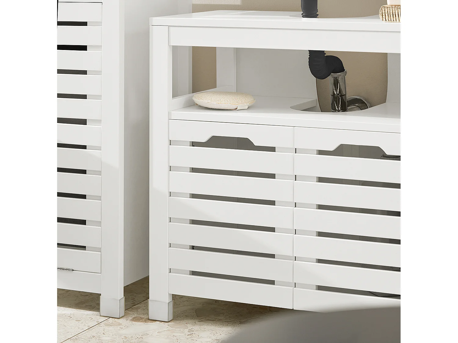 Meuble Sous-lavabo, Meuble Sur Pieds De Salle De Bain, Meuble Sous-vasque, BZr58-w