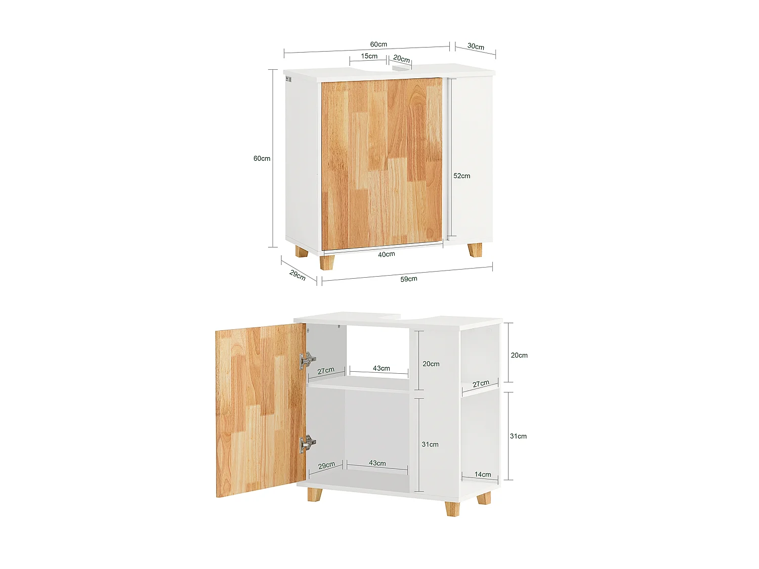 Szafka pod umywalkê Łazienkowy BZR75-W