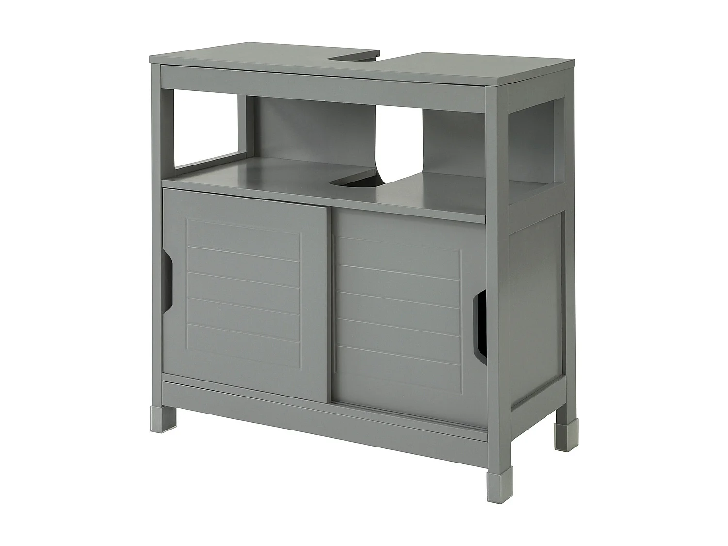 Waschbeckenunterschrank FRG128-SG 60 x 60 x 31 cm Grau