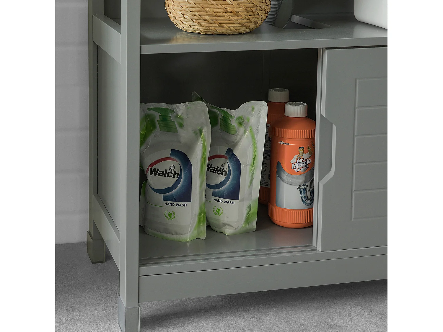 Waschbeckenunterschrank FRG128-SG 60 x 60 x 31 cm Grau