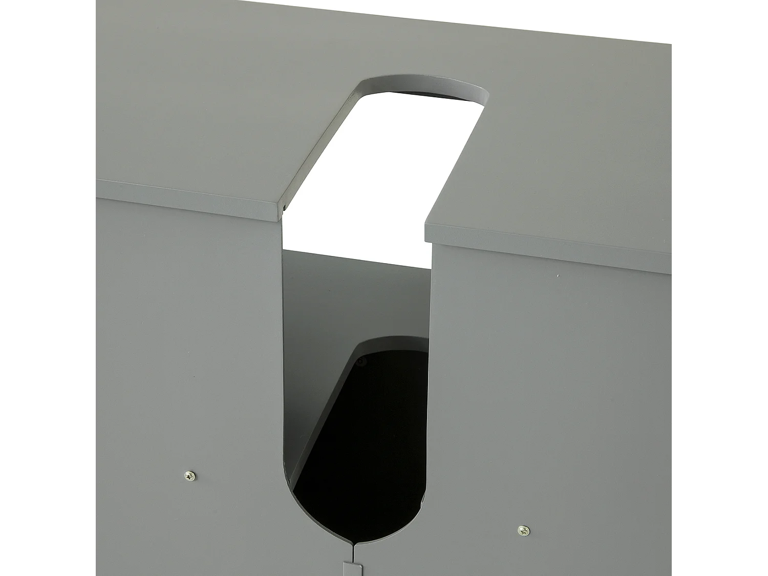 Meuble Sous-lavabo Meuble De Salle De Bain Vasque - 1 Étage Et 2 Portes Coulissantes Gris, Frg128-sg