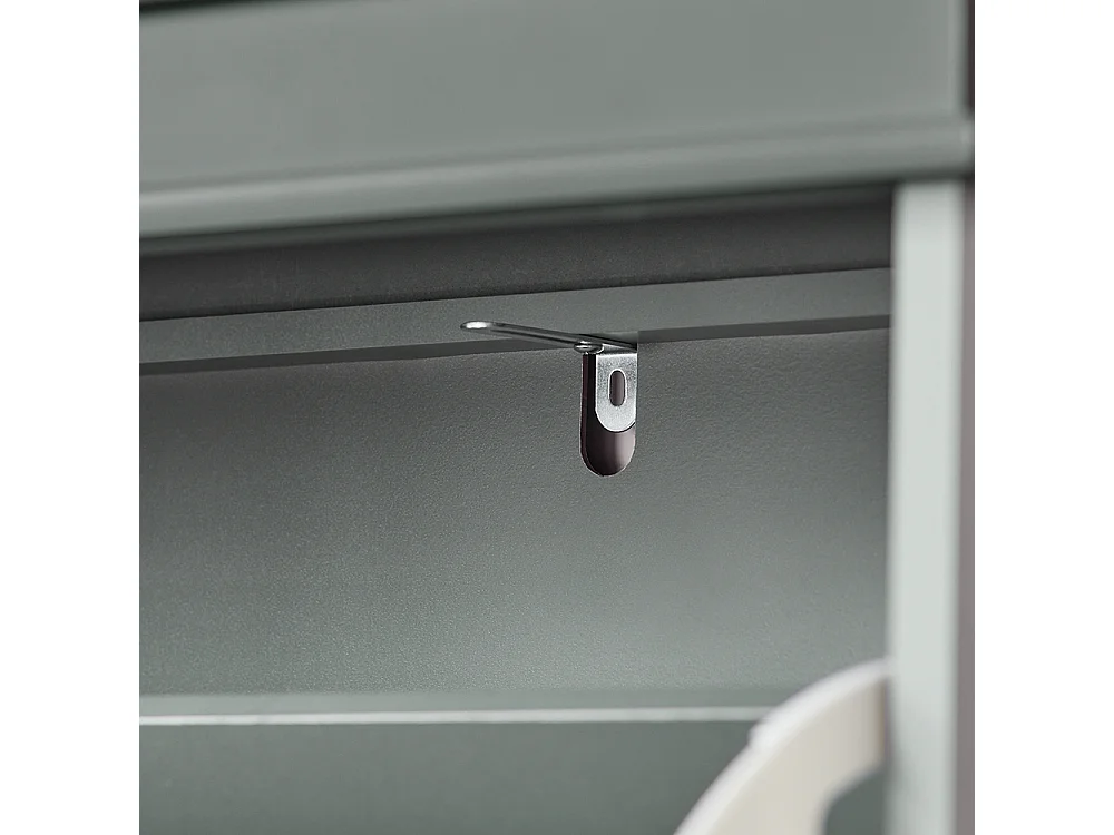 SoBuy FSR94-HG Schoenenrek met 3 vouwdeuren, smal schoenenrek, organizer voor schoenen