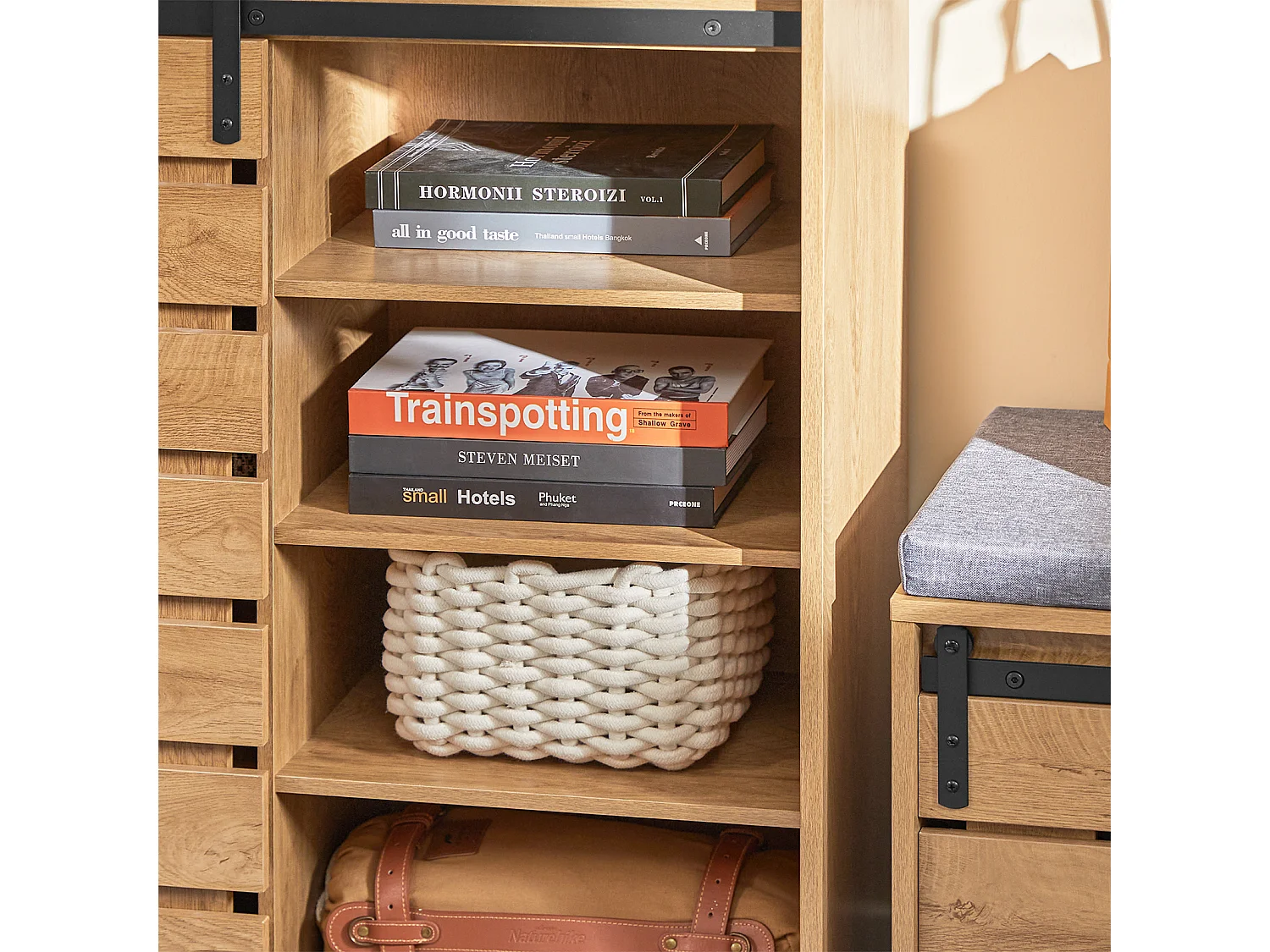 Schuhschrank FSB65-N 80 x 89 x 35 cm Braun