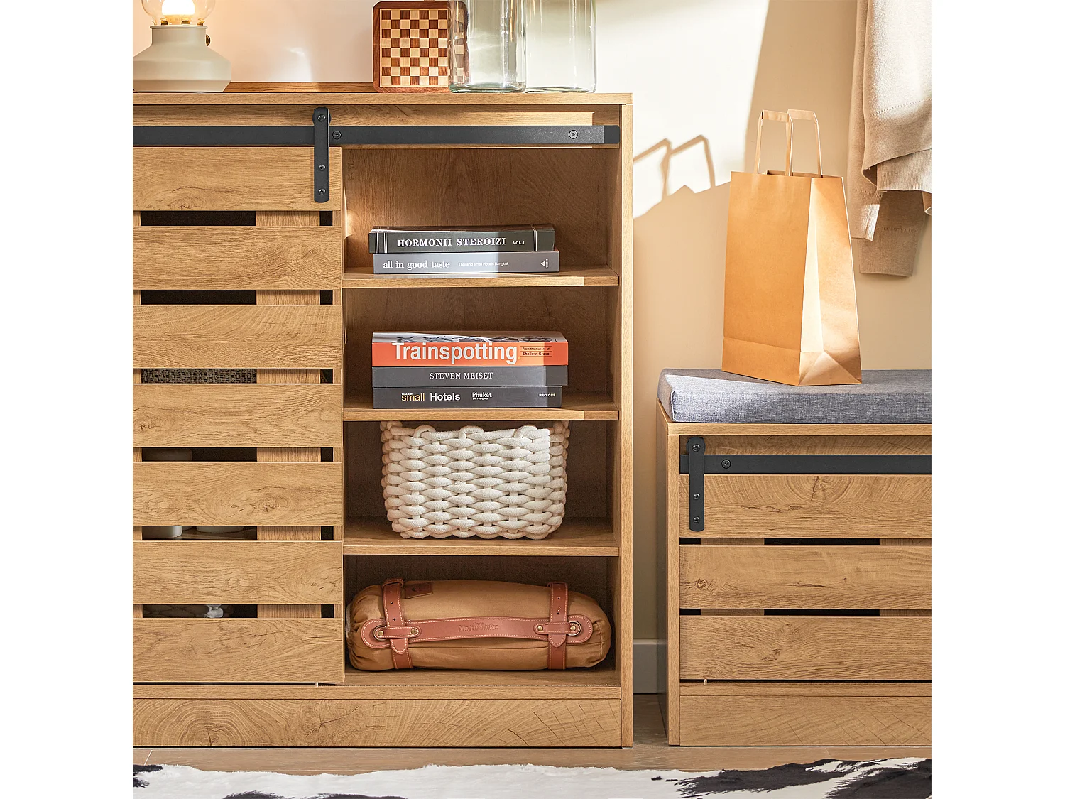 Schuhschrank FSB65-N 80 x 89 x 35 cm Braun