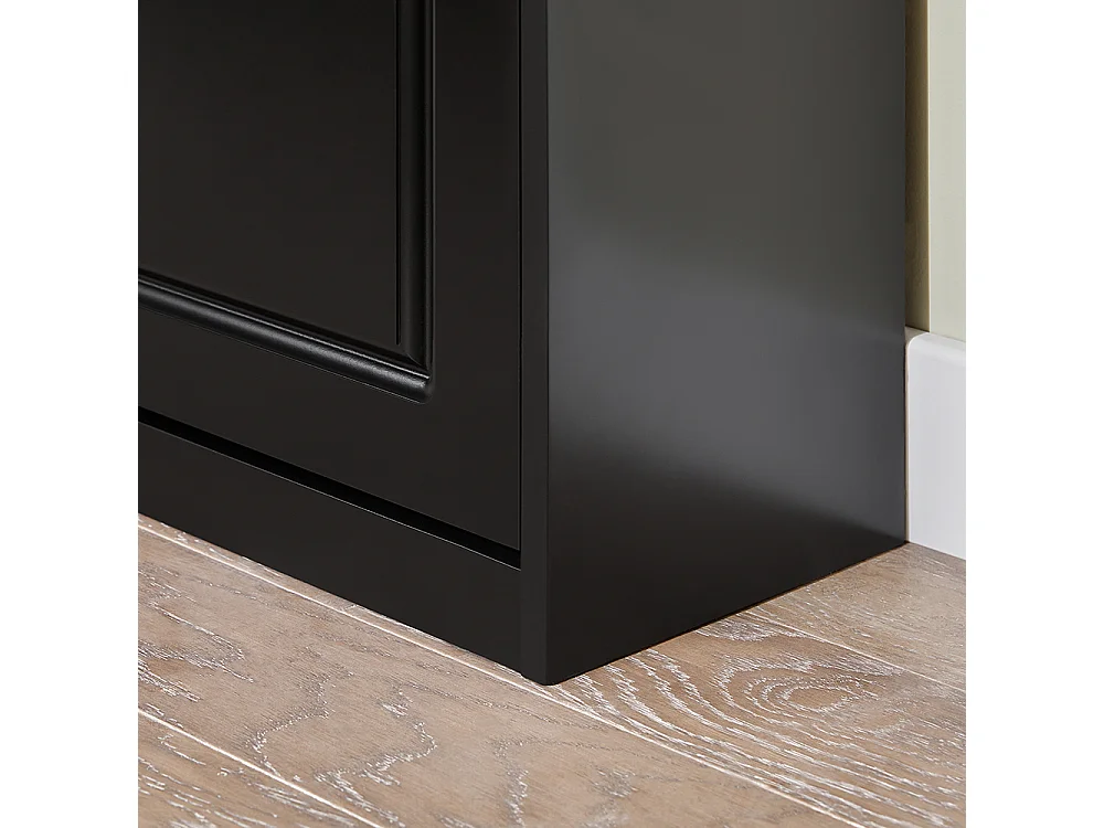 SoBuy FSR94-SCH schoenenrek met 3 vouwdeuren, smal schoenenrek