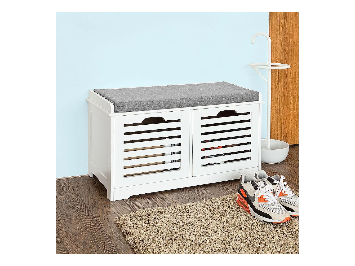 Sitzbank FSR23-K-W 71 x 43 x 34 cm Weiß