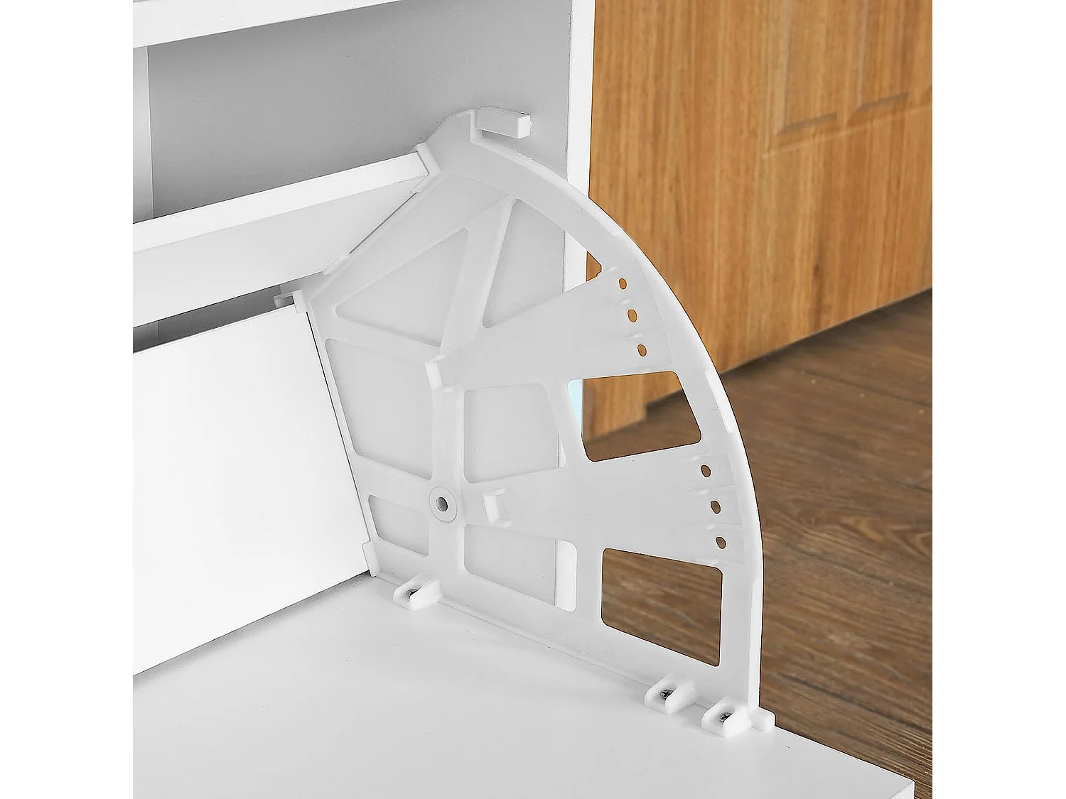 SoBuy Scarpiera Panca Scarpiera Portascarpe Con Seduta Bianco Profondità30cm FSR16-W