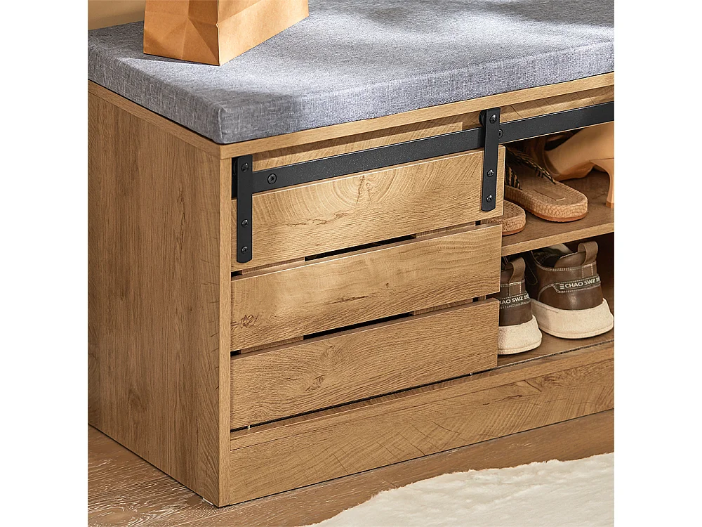 Ławka na buty z drzwiami przesuwnymi FSR120-N