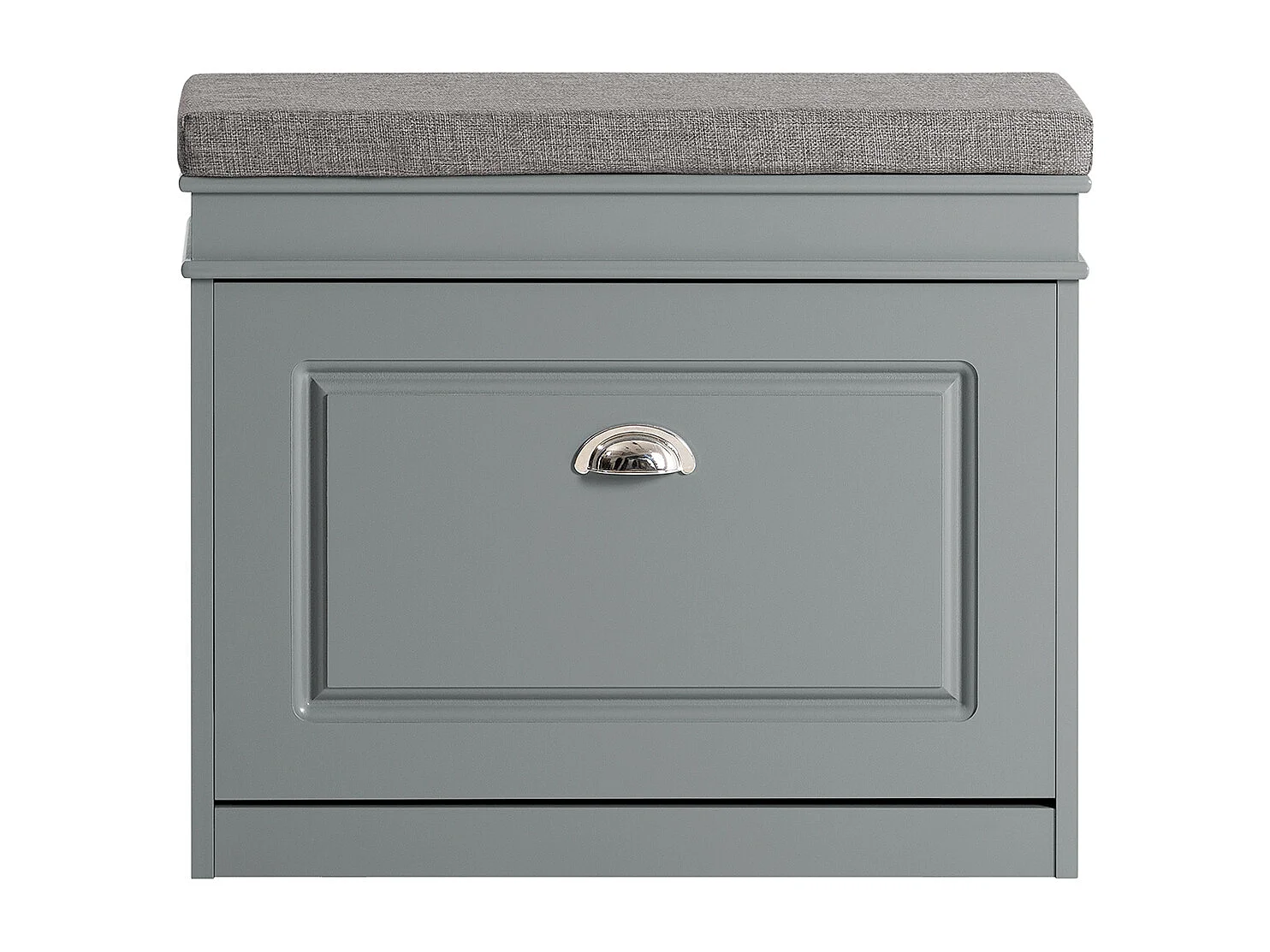 Banc à Chaussures Meuble à Chaussures avec Assise Coussin Rembourré et Abattant, FSR82-K-HG