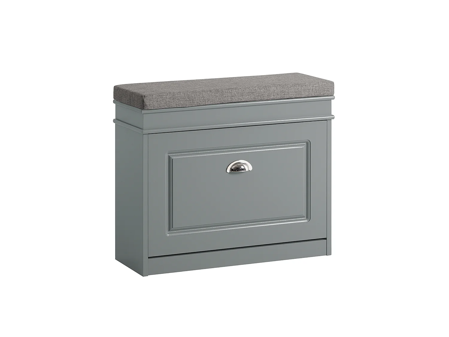 Banc à Chaussures Meuble à Chaussures avec Assise Coussin Rembourré et Abattant, FSR82-K-HG