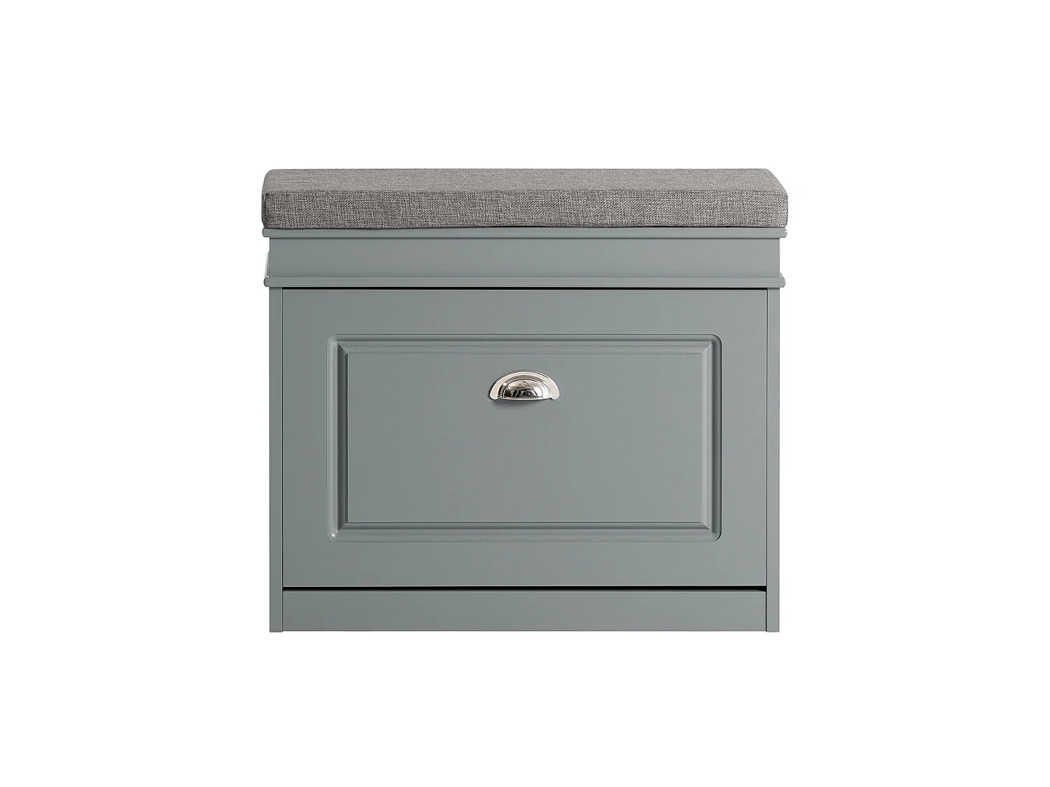 Banc à Chaussures Meuble à Chaussures avec Assise Coussin Rembourré et Abattant, FSR82-K-HG