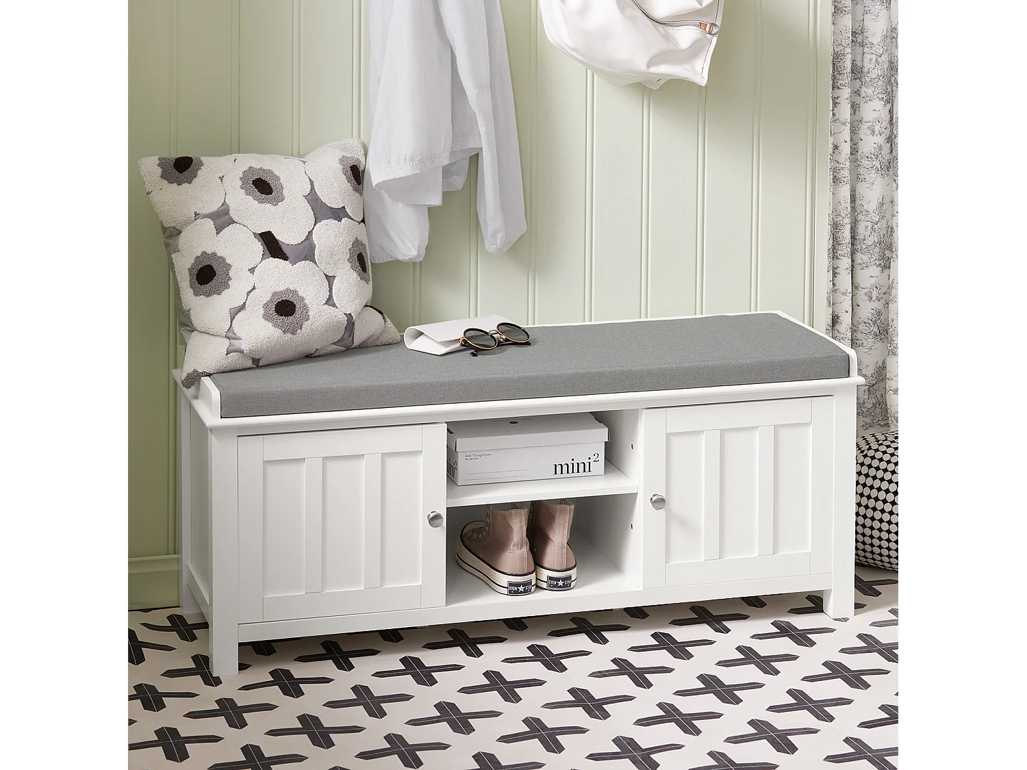 Sitzbank FSR35-W 105 x 43 x 35 cm Weiß