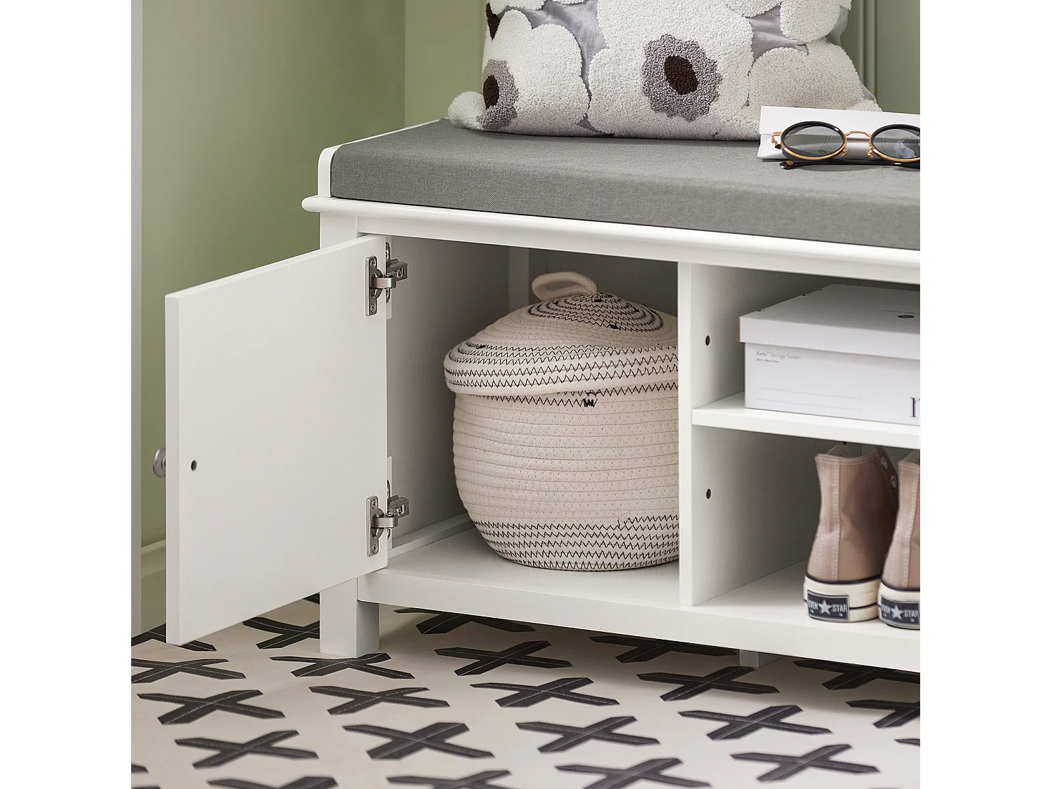 Sitzbank FSR35-W 105 x 43 x 35 cm Weiß