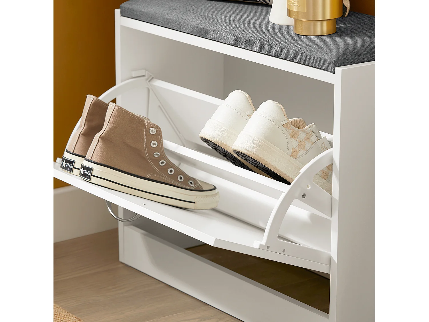 Sitzbank FSR16-K-W 60 x 47 x 24 cm Weiß