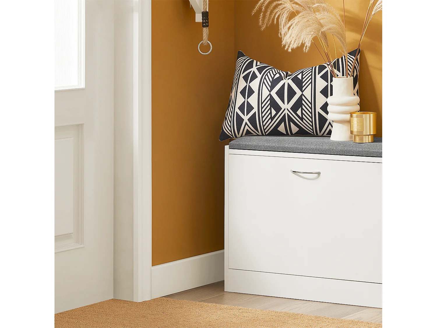 Sitzbank FSR16-K-W 60 x 47 x 24 cm Weiß