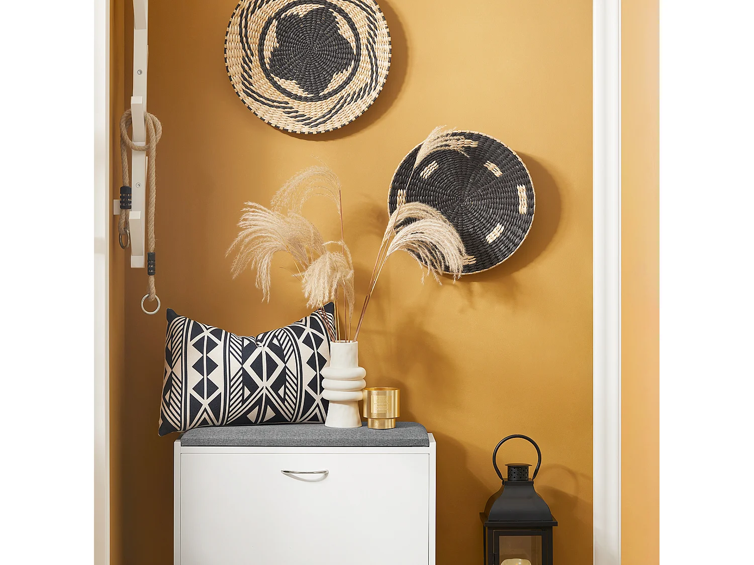 SoBuy Ławka na buty z siedziskiem FSR16-K-W