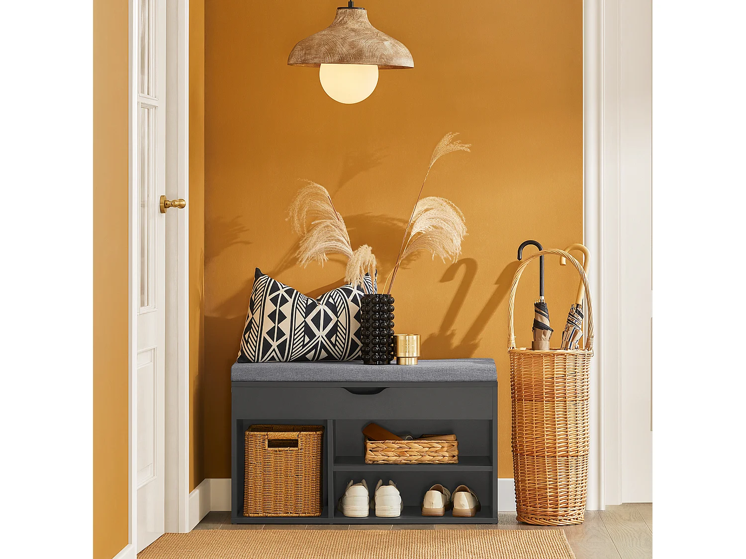 Sitzbank FSR45-DG 80 x 46 x 30 cm Grau