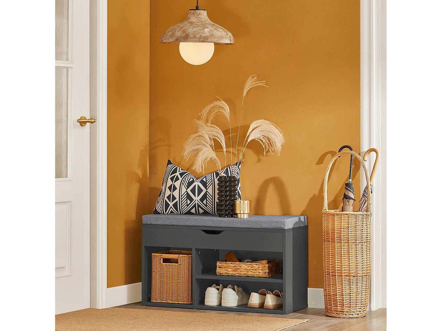 Sitzbank FSR45-DG 80 x 46 x 30 cm Grau