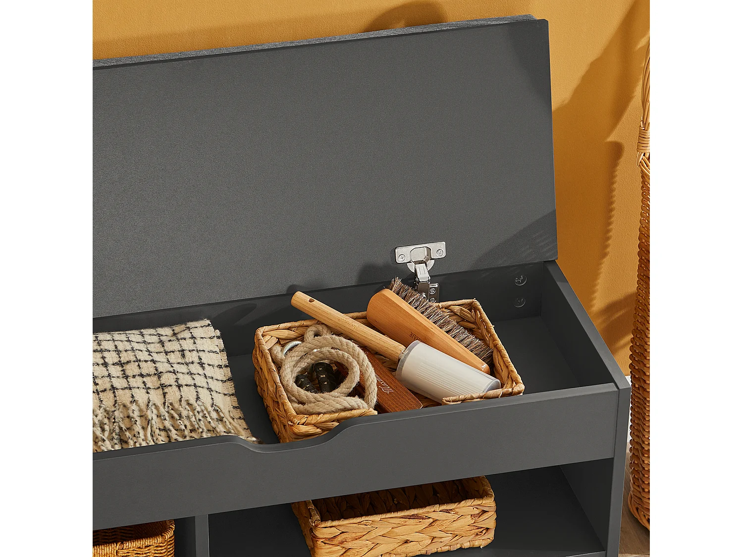 Sitzbank FSR45-DG 80 x 46 x 30 cm Grau