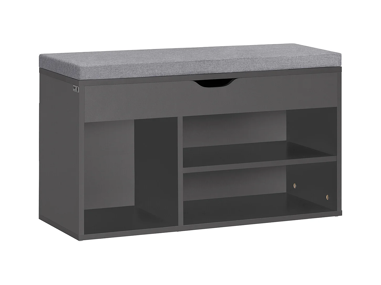 Banc de Rangement à Chaussures Bottes avec Coussin Rembourré Meuble d'Entrée, FSR45-DG