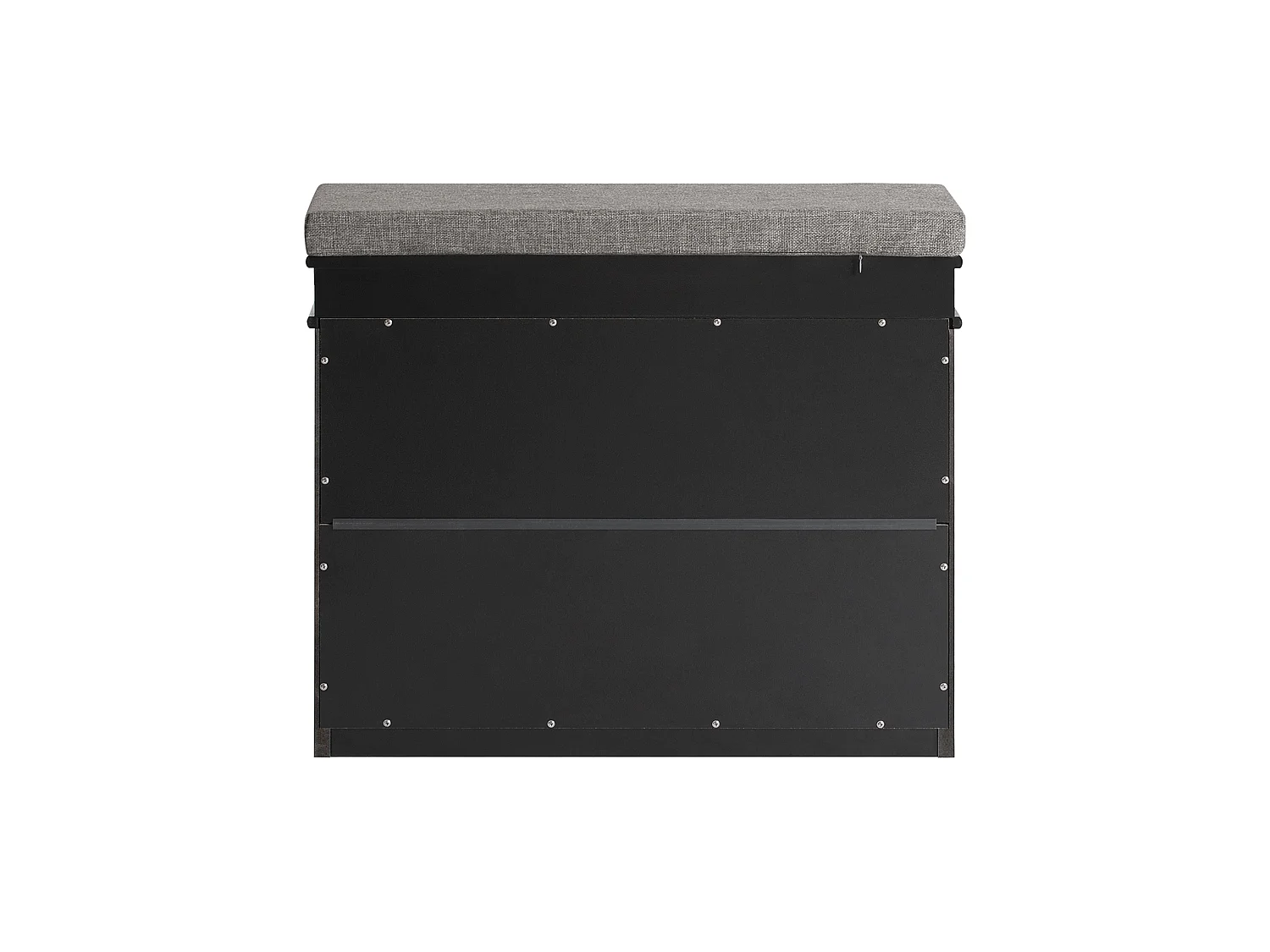 Banc à Chaussures Meuble à Chaussures avec Assise Coussin Rembourré et Abattant, FSR82-K-SCH