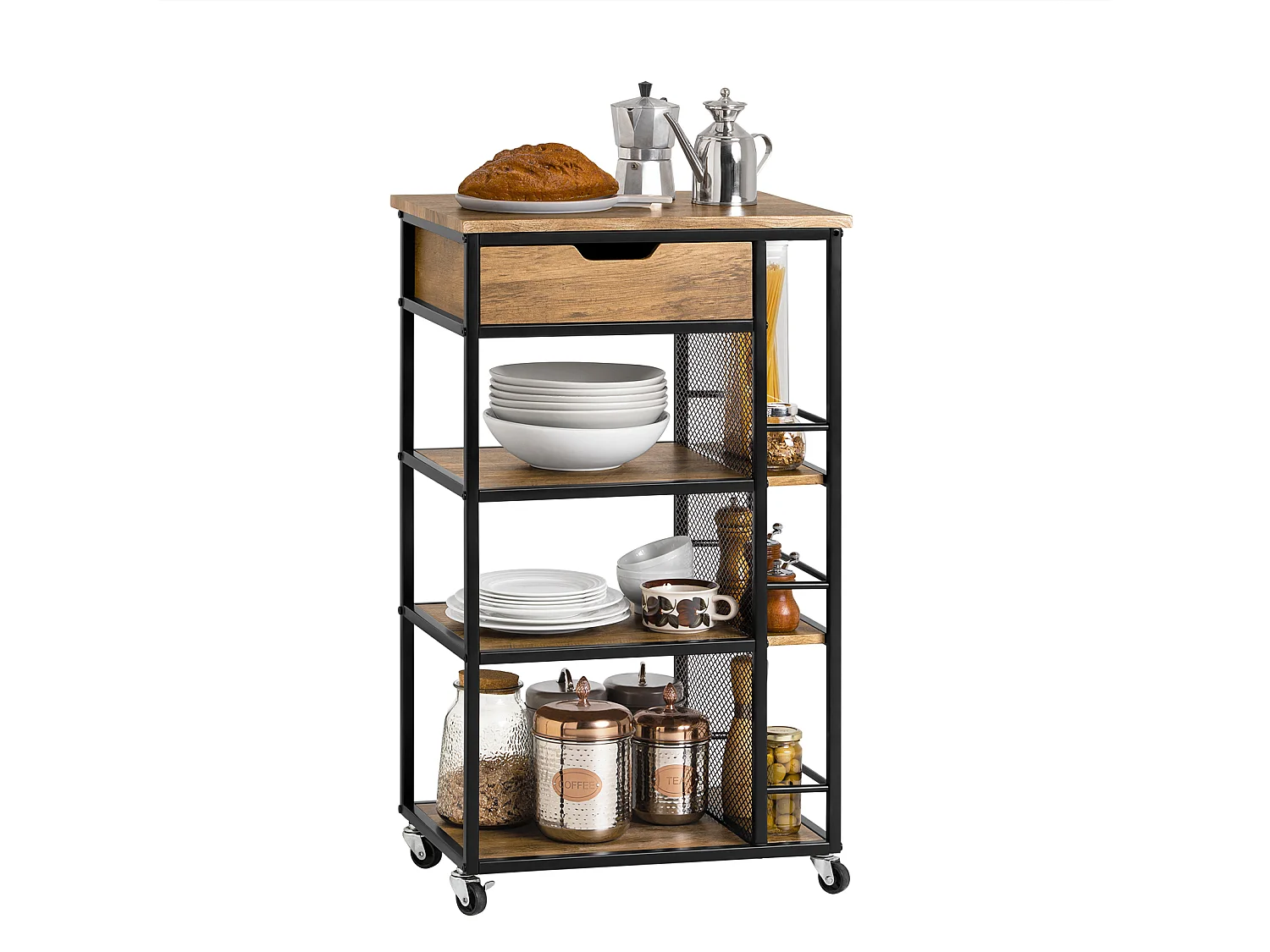 Küchenwagen FKW99-N 50 x 87 x 37 cm Braun