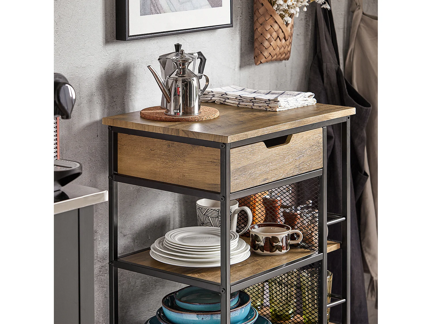 Küchenwagen FKW99-N 50 x 87 x 37 cm Braun