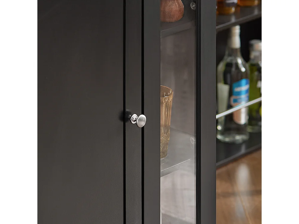 Chariot de Service Desserte de Cuisine à roulettes Table Roulante Meuble de Rangement, FKW75-SCH