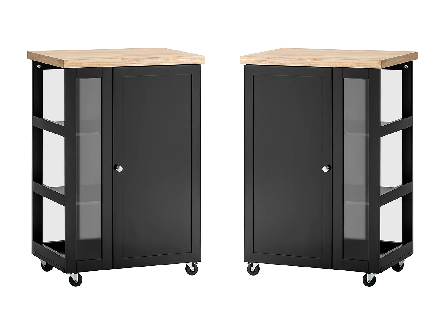 SoBuy armário de cozinha, carrinho de cozinha, carrinho de cozinha com rodas FKW75-SCH