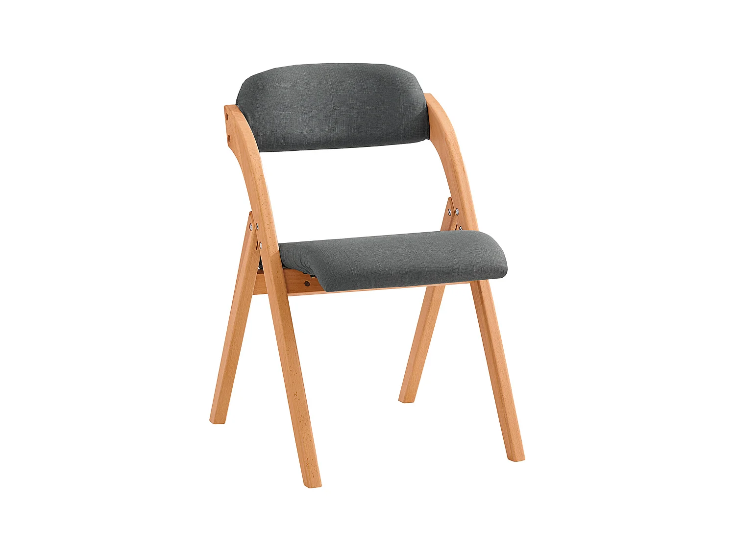 SoBuy Houten klapstoel met comfortabele gevoerde zitting en rugleuning Fauteuilstoel voor keuken, kantoor, eetkamer, enz. 47 x 60 x 77 cm, FST92-SG
