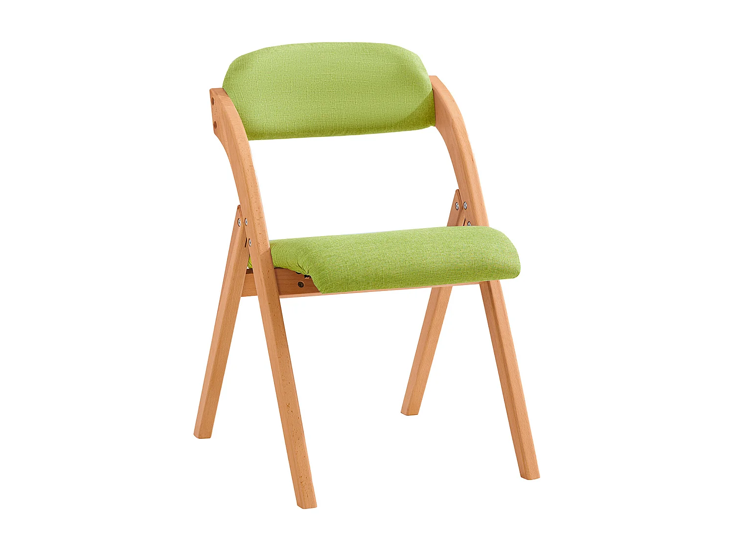 SoBuy Sedia Pieghevole Sedia da cucina con sedile e schienale imbottiti Sedia da scrivania in faggio verde FST92-GR