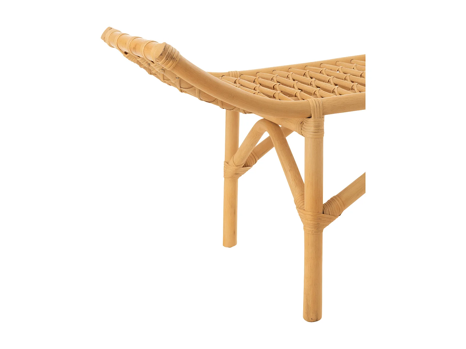 Banou bank van rietrotan en natuurlijk bamboe L 120 cm