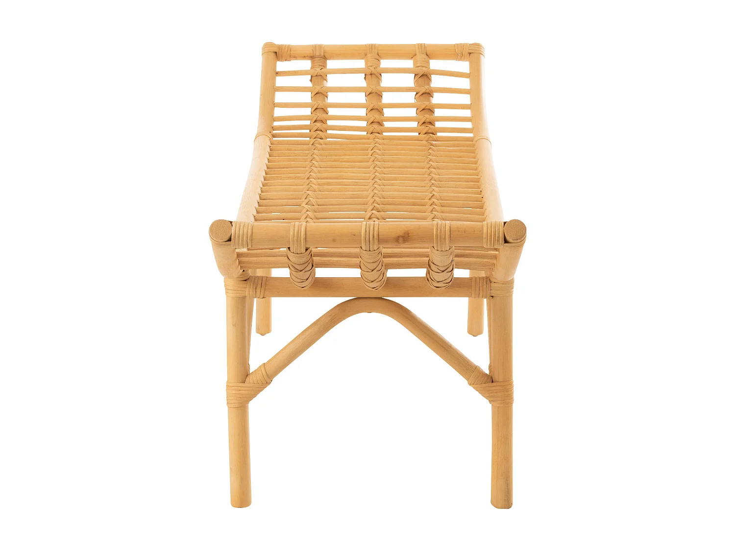 Banou bank van rietrotan en natuurlijk bamboe L 120 cm