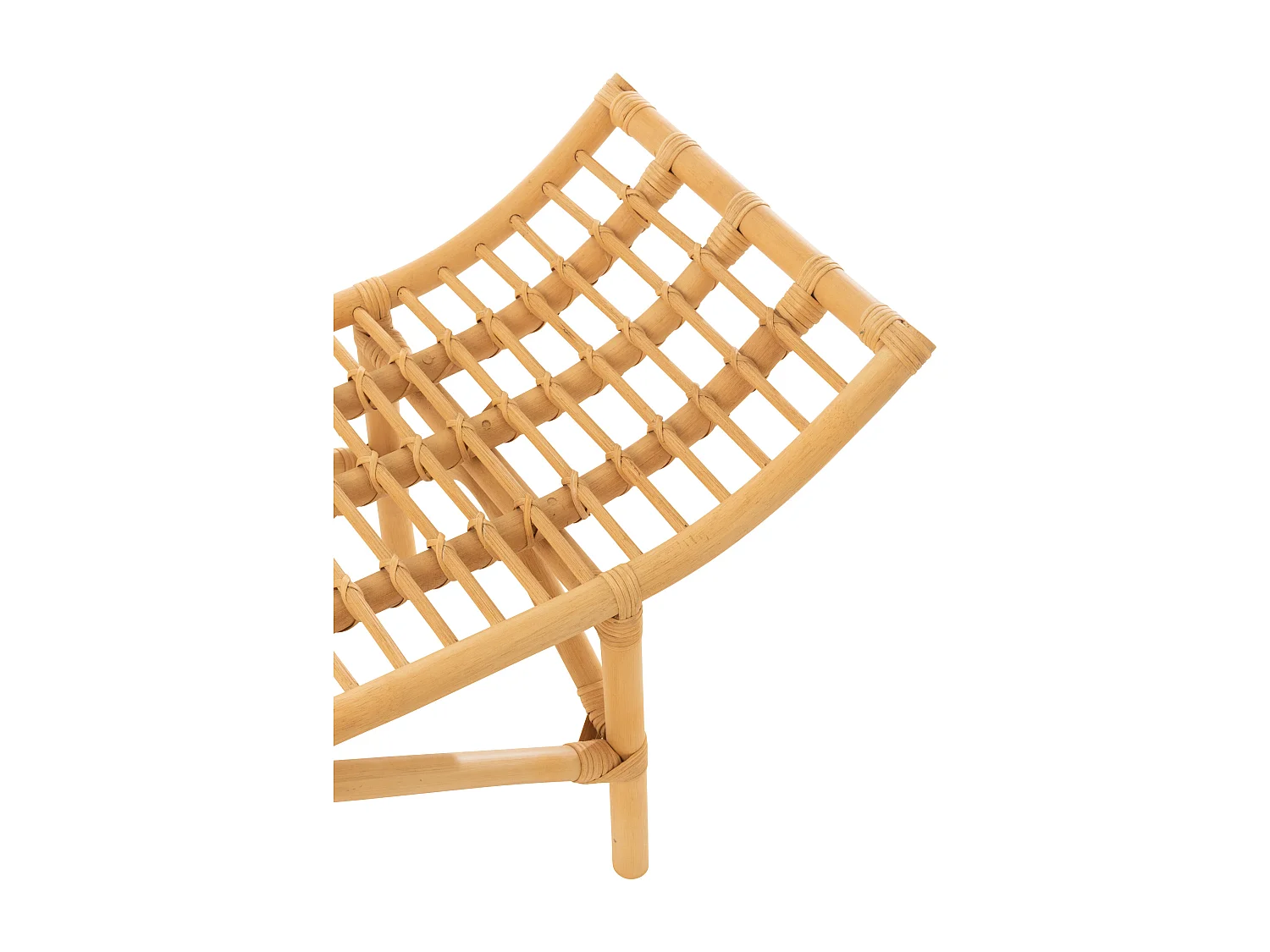 Banou bank van rietrotan en natuurlijk bamboe L 120 cm