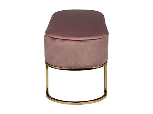 Banc Design en Velours "Athea" 105cm Rose & Or