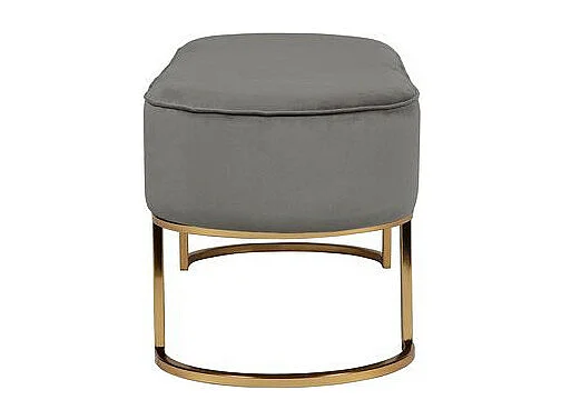 Banc Design en Velours "Athea" 105cm Gris & Or