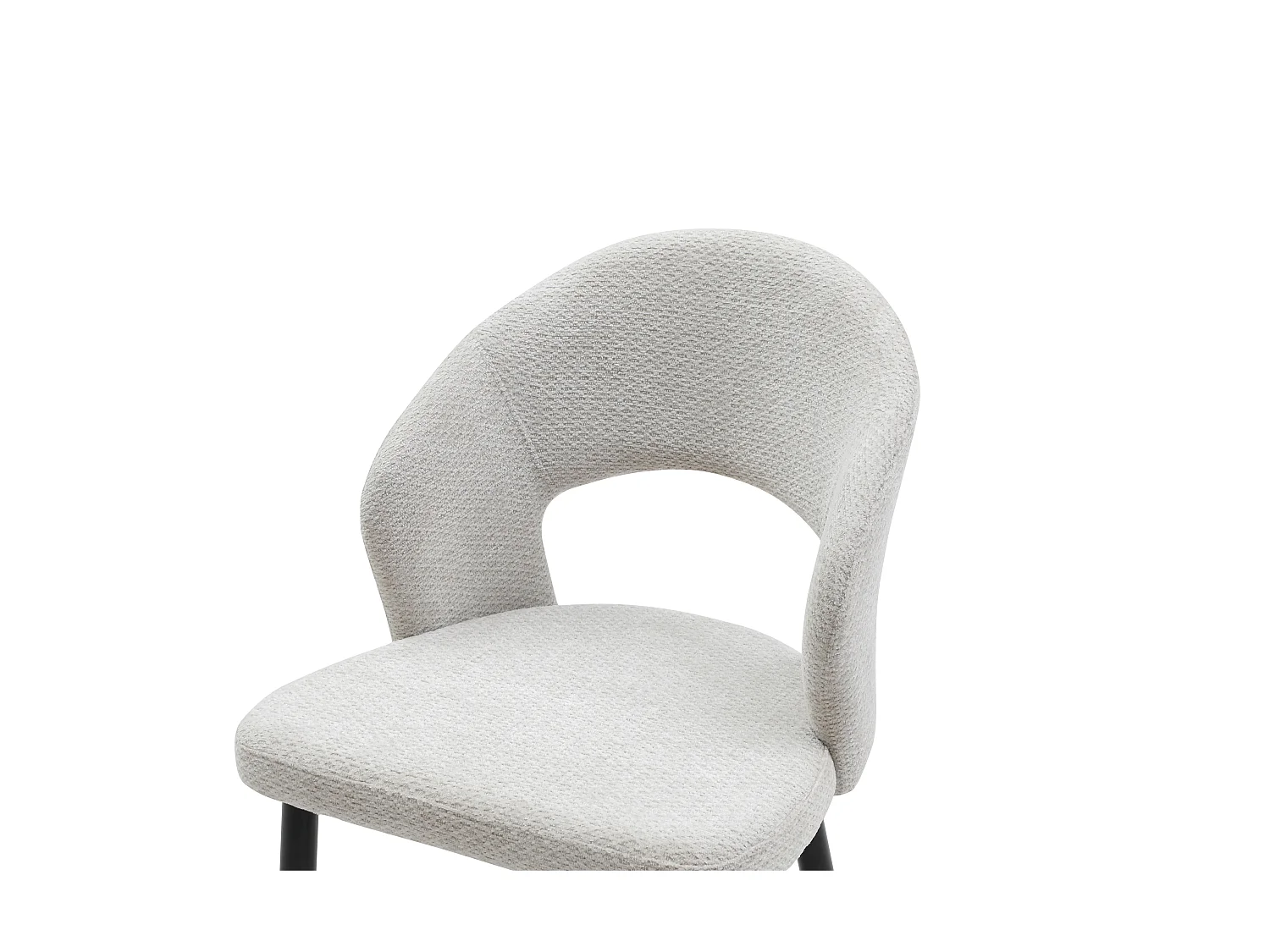 Set med 2 stolar i tyg och svart metall - Grå - NIYAMA