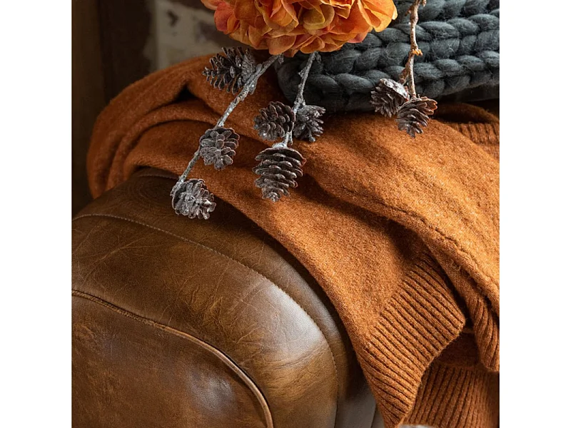 Banc Déco "Gymnastique" 91cm Cognac
